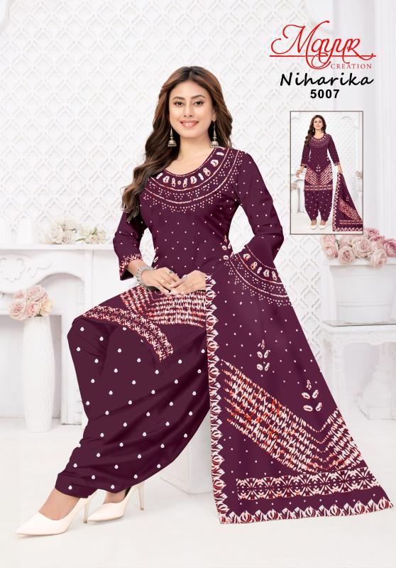 Mayur niharika vol-5 printed dress materials wholesalers